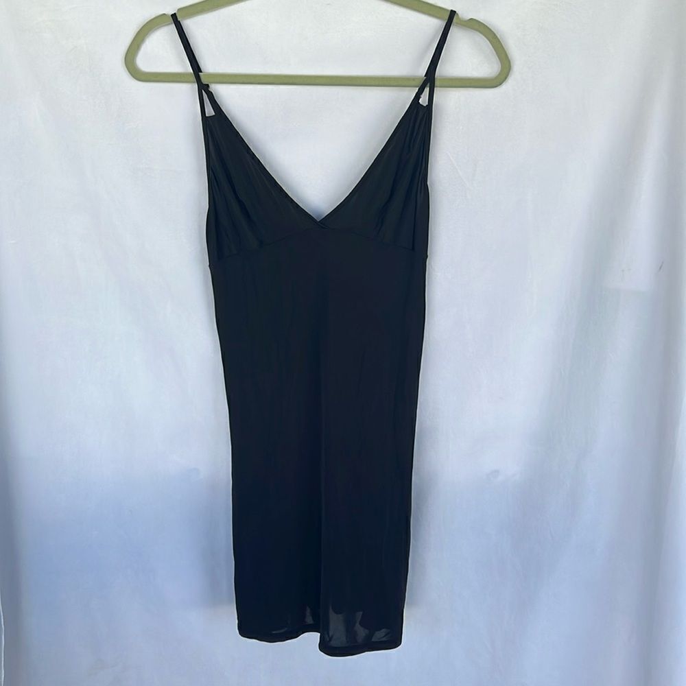 Victoria‘a Secret VS BLACK SLIP DRESS Night Gown Chemise size Small